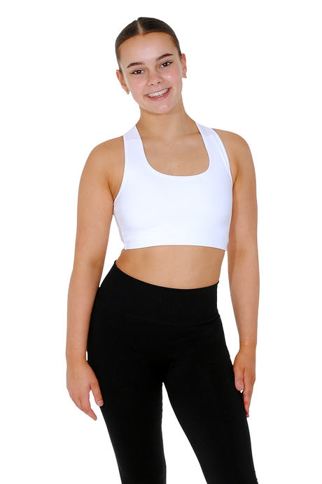 Sportliches Crop Top in Pink, Schwarz oder Weiß