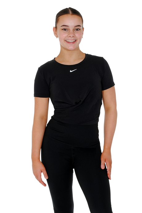 Nike One Luxe Dri-FIT Kurzarm-Twist-Top für Damen
