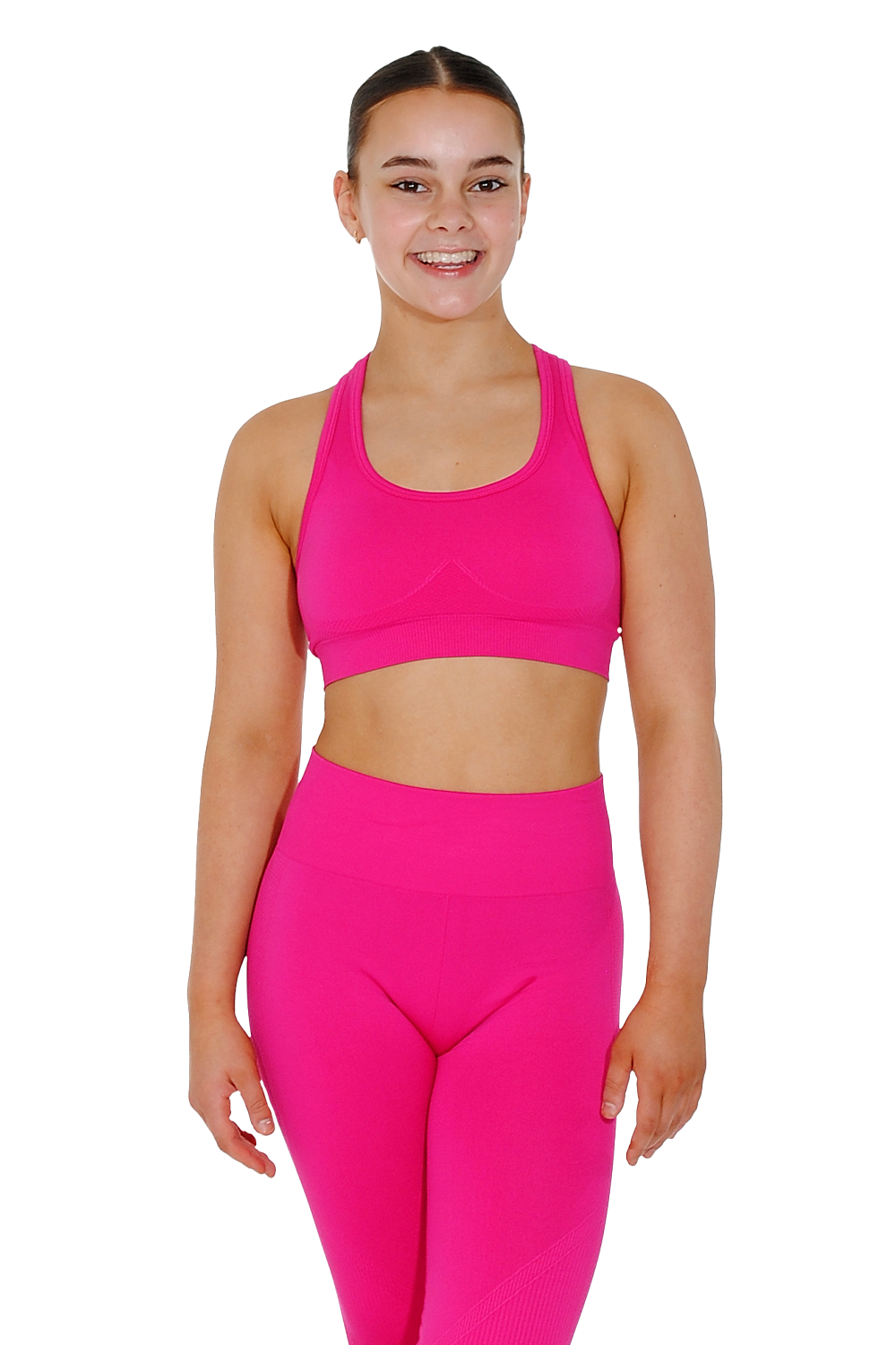 Nahtloses Multi-Sport-Sculpt-BH-Oberteil in Hot Pink von TriDri®