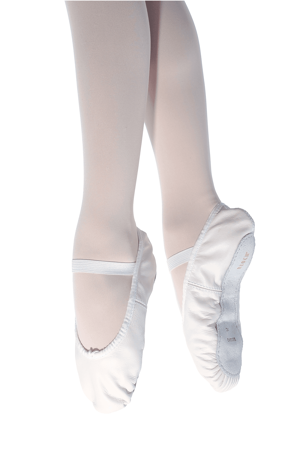 Bloch Arise Ballettschuhe aus Leder mit durchgehender Sohle (weiß)