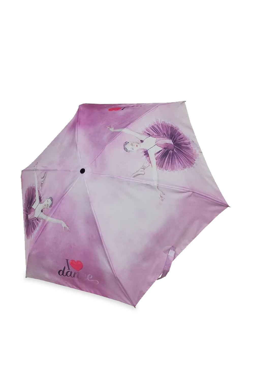Lila Regenschirm von Girardi mit Ballerinas und I ♥ Dance