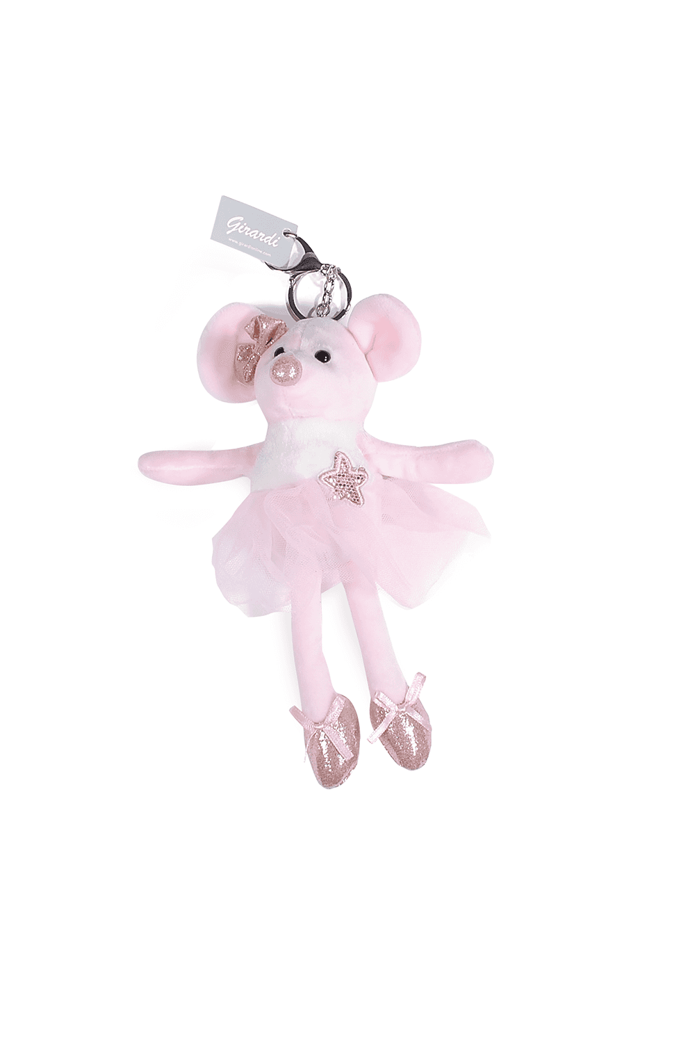 Girardi Schlüsselanhänger mit kleiner Plüschtier Ballerina-Maus