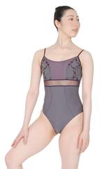 DellaLo' Brigid Strappy Embroidered Leotard