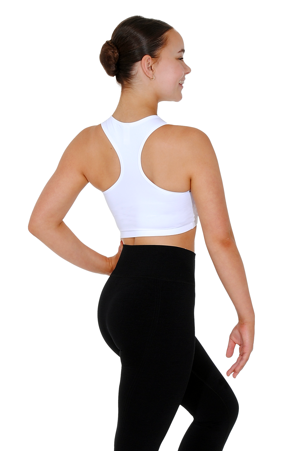 Sportliches Crop Top in Pink, Schwarz oder Weiß