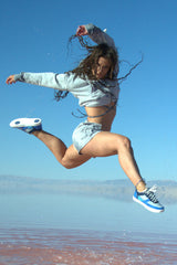 Fuego Jade Sustainable Low-Top Dance Sneaker Blue