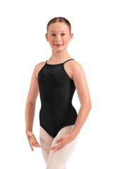 Mirella Sleeveless Floral Embroidery Leotard Teen