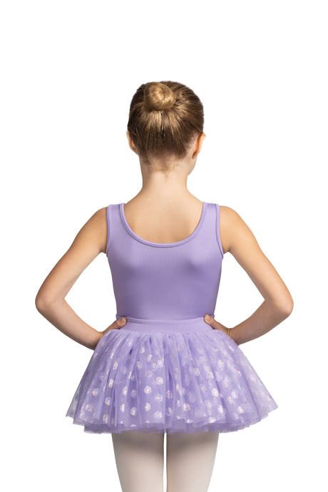 M1490C Lilafarbener ärmelloser schillernder Tutu