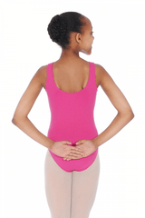 Capezio Kinder Trikot mit geraffter Vorderseite und Spaghettiträgern