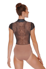 Ballet Rosa Eve Samt Trikot mit Frontreißverschluss