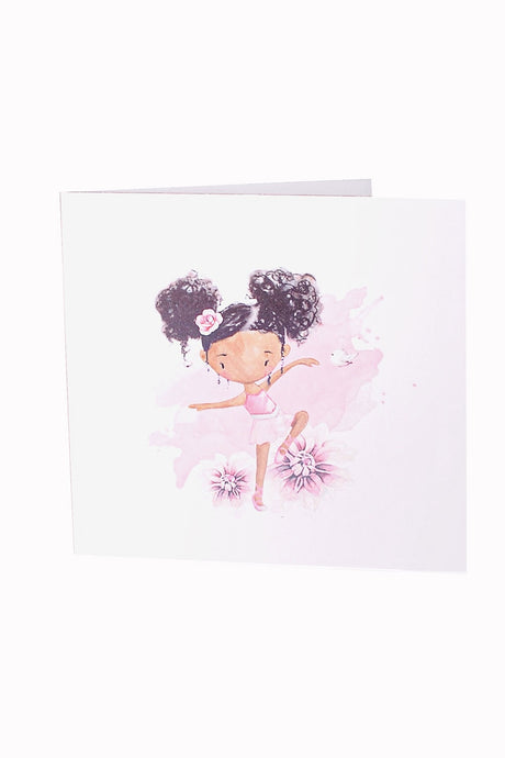 Glückwunschkarte – Niedliche Ballerina
