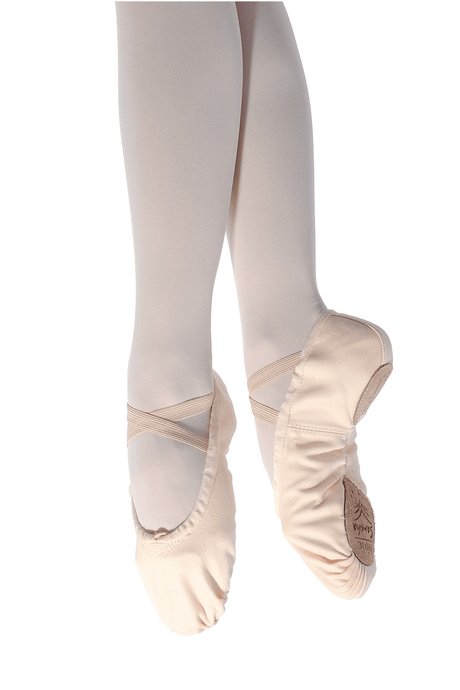 Sansha Pro Ballettschläppchen aus Leinen- Breite Passform